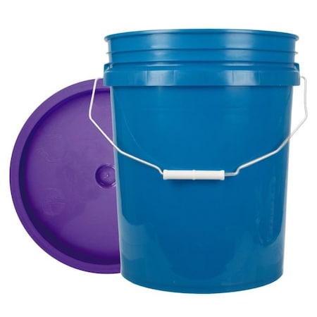 Bucket, 12 In H, Chevron And Purple